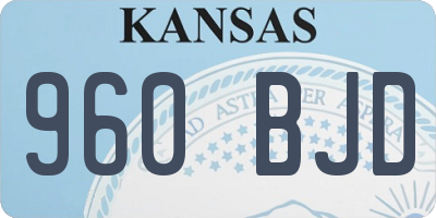 KS license plate 960BJD