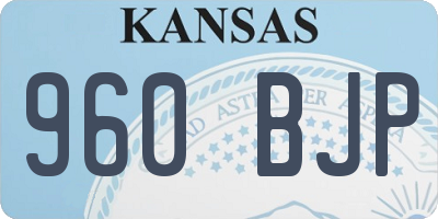 KS license plate 960BJP