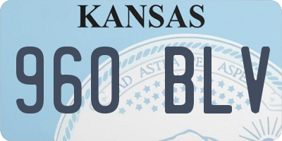 KS license plate 960BLV
