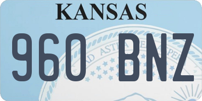 KS license plate 960BNZ