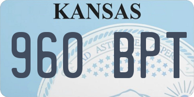 KS license plate 960BPT