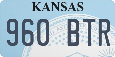 KS license plate 960BTR