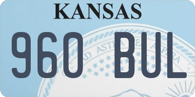 KS license plate 960BUL
