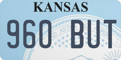 KS license plate 960BUT