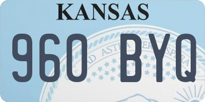 KS license plate 960BYQ