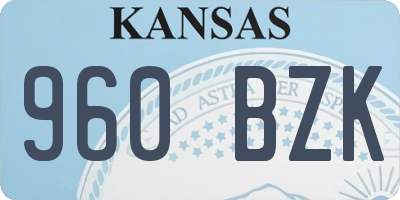 KS license plate 960BZK