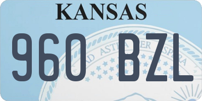 KS license plate 960BZL
