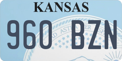 KS license plate 960BZN