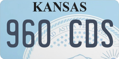 KS license plate 960CDS