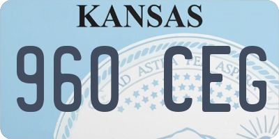 KS license plate 960CEG