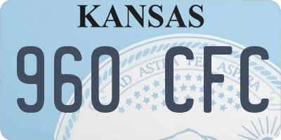 KS license plate 960CFC