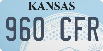 KS license plate 960CFR