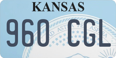 KS license plate 960CGL