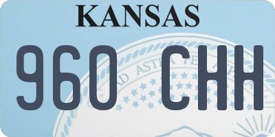 KS license plate 960CHH