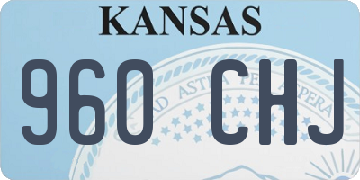 KS license plate 960CHJ