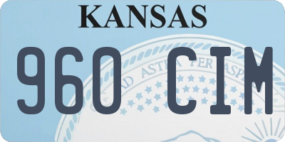 KS license plate 960CIM