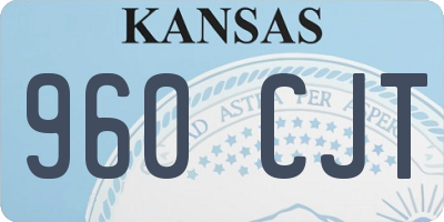 KS license plate 960CJT