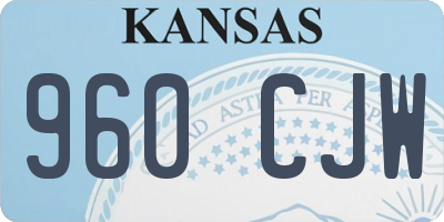 KS license plate 960CJW