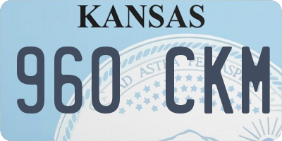 KS license plate 960CKM