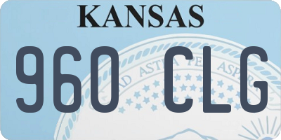 KS license plate 960CLG