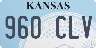 KS license plate 960CLV