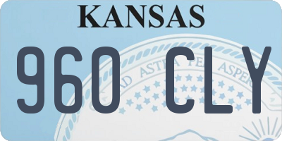 KS license plate 960CLY