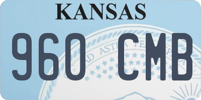 KS license plate 960CMB