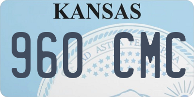 KS license plate 960CMC