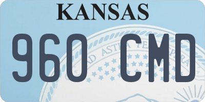 KS license plate 960CMD