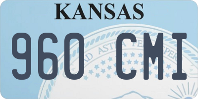 KS license plate 960CMI
