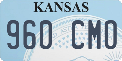 KS license plate 960CMO