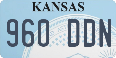 KS license plate 960DDN