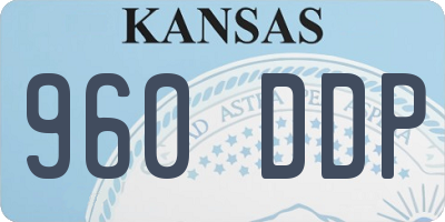 KS license plate 960DDP