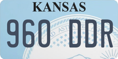 KS license plate 960DDR