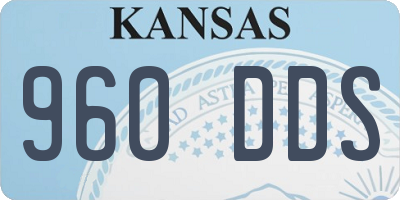 KS license plate 960DDS