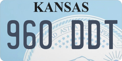 KS license plate 960DDT