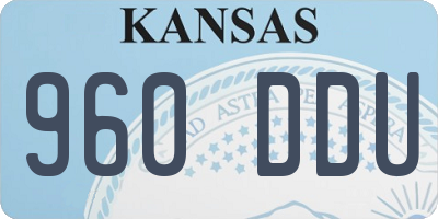 KS license plate 960DDU