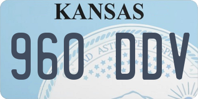 KS license plate 960DDV