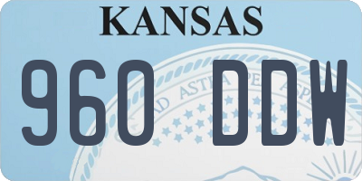 KS license plate 960DDW