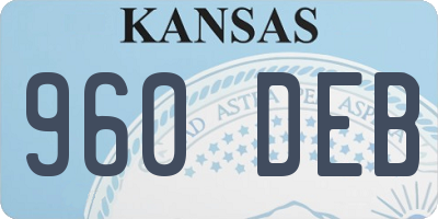 KS license plate 960DEB