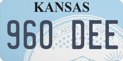 KS license plate 960DEE