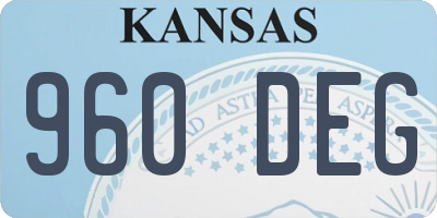KS license plate 960DEG