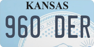 KS license plate 960DER