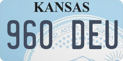 KS license plate 960DEU
