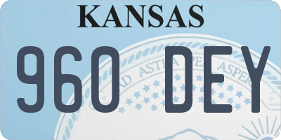 KS license plate 960DEY