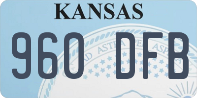 KS license plate 960DFB