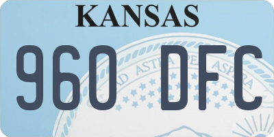 KS license plate 960DFC