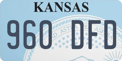 KS license plate 960DFD