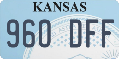 KS license plate 960DFF