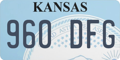 KS license plate 960DFG